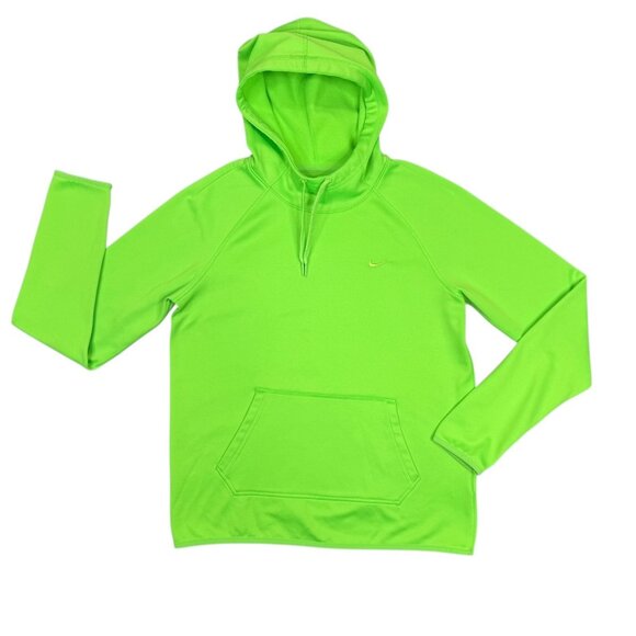 Nike Therma Fit Hoodie Womens Small S Neon Green Running Athletic 685459-380 - Picture 1 of 12